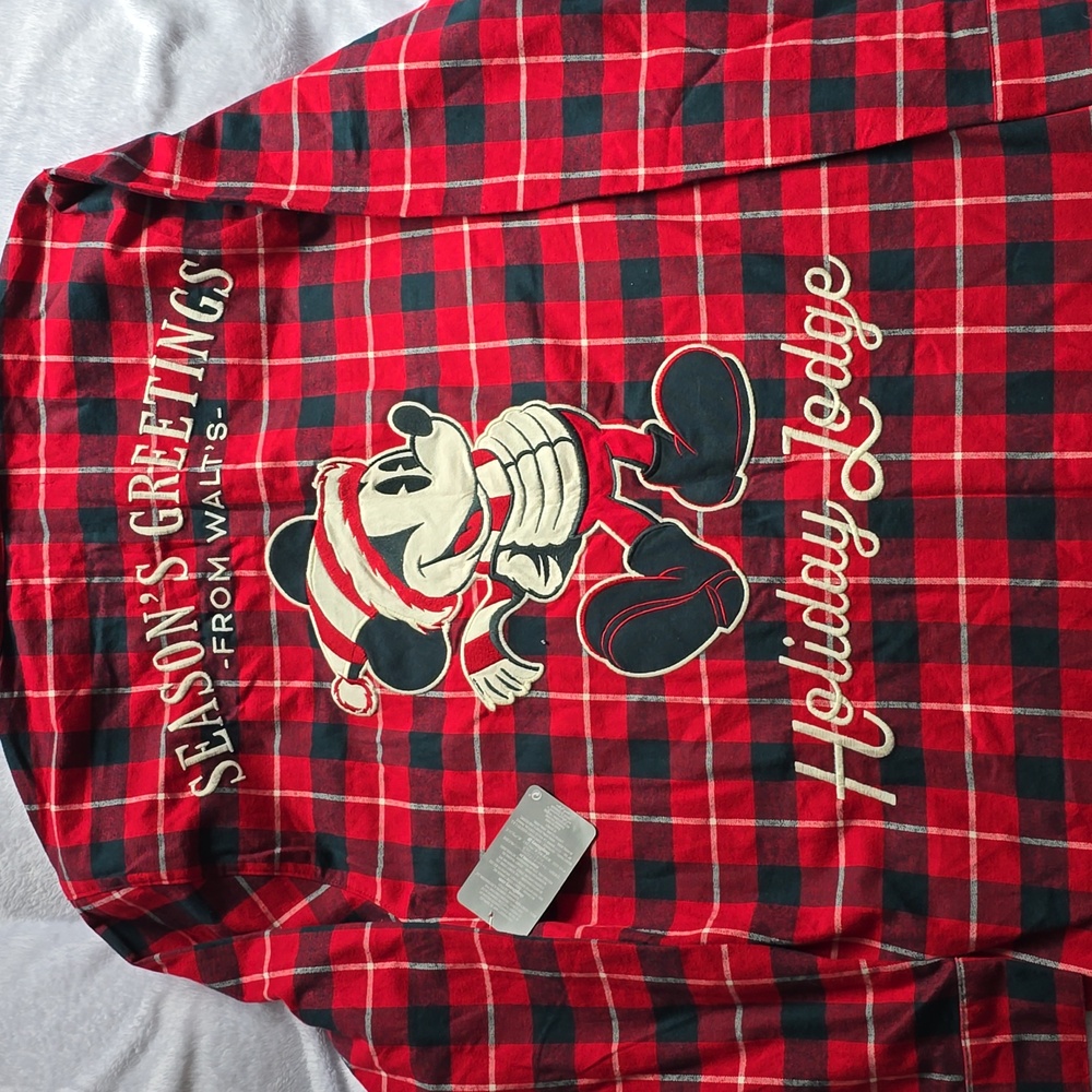 Disney Holiday 2021 Flannel Botton-up Shirt.